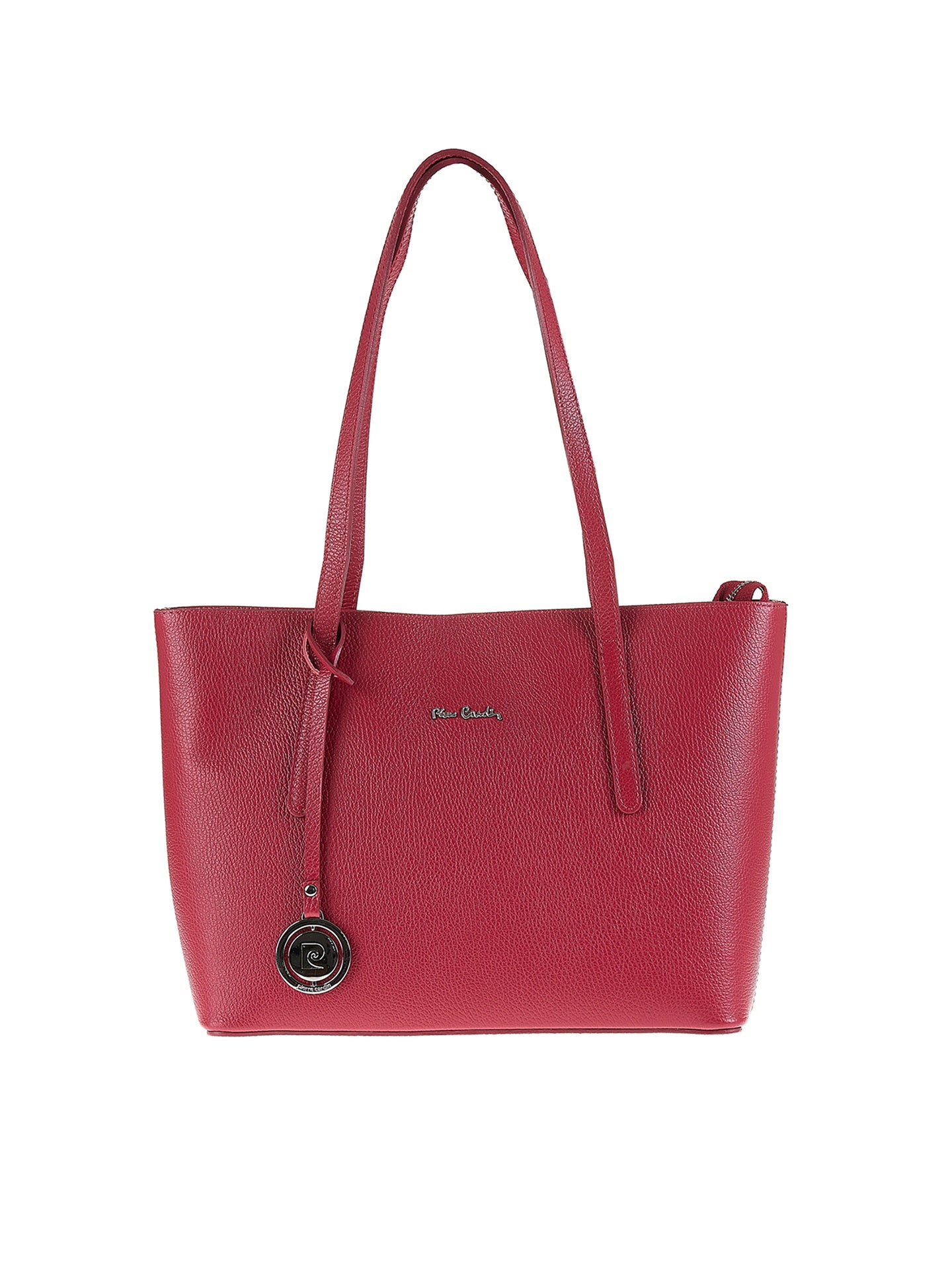 Borsa a Spalla in Vera Pelle Rubino Pierre Cardin