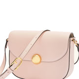 Rosa Leder-Schultertasche