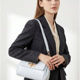Borsa a Spalla in Pelle Vegana Blu