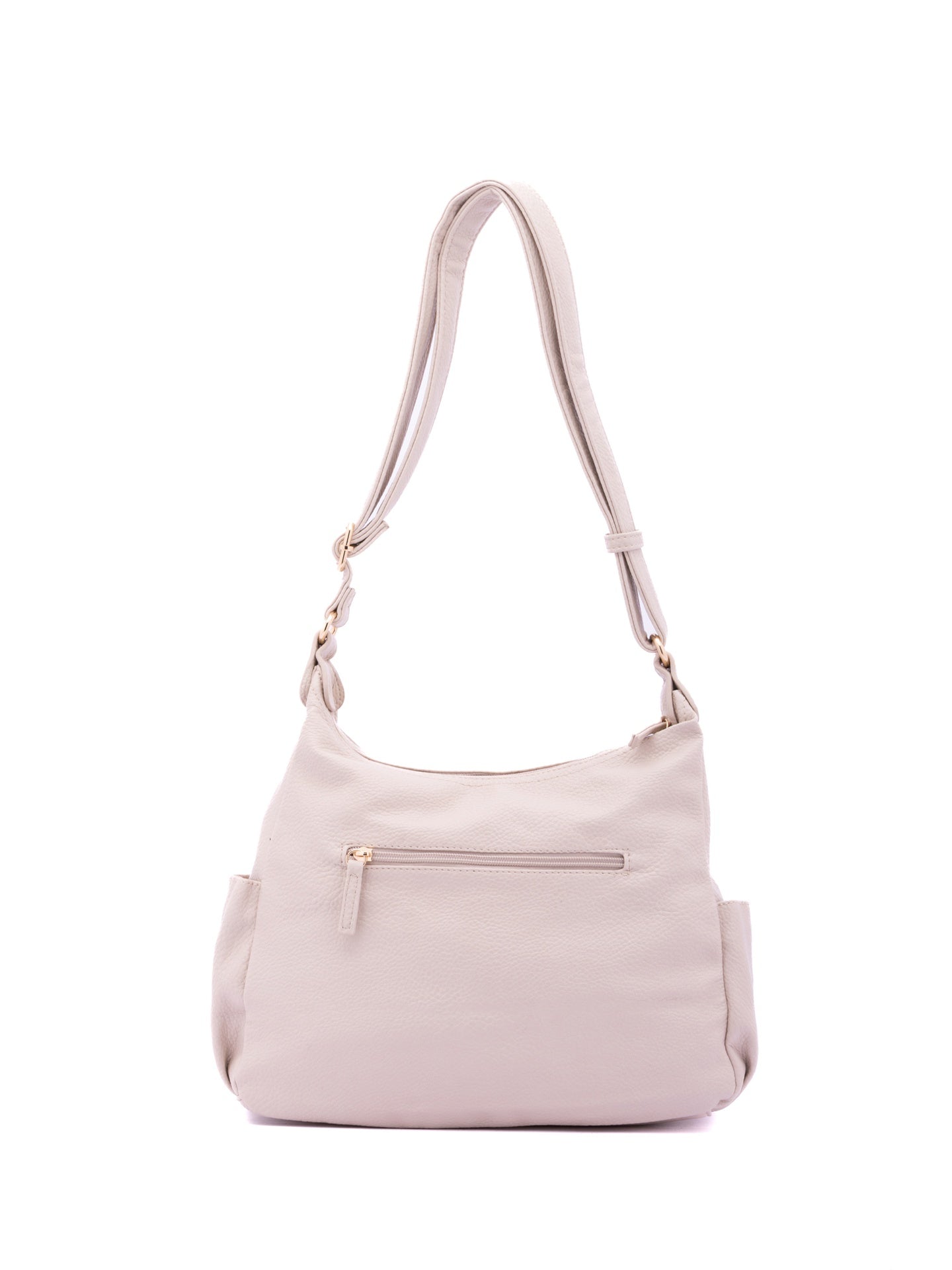 Borsa a Spalla in Pelle Vegana Beige