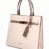 Borsa a Mano in Pelle Vegana Beige