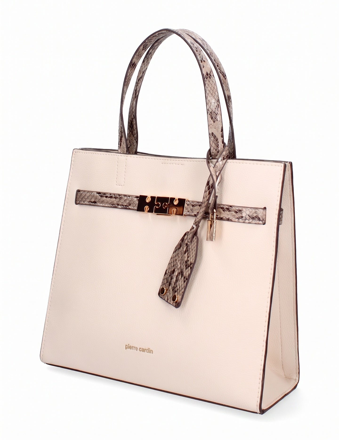 Borsa a Mano in Pelle Vegana Beige