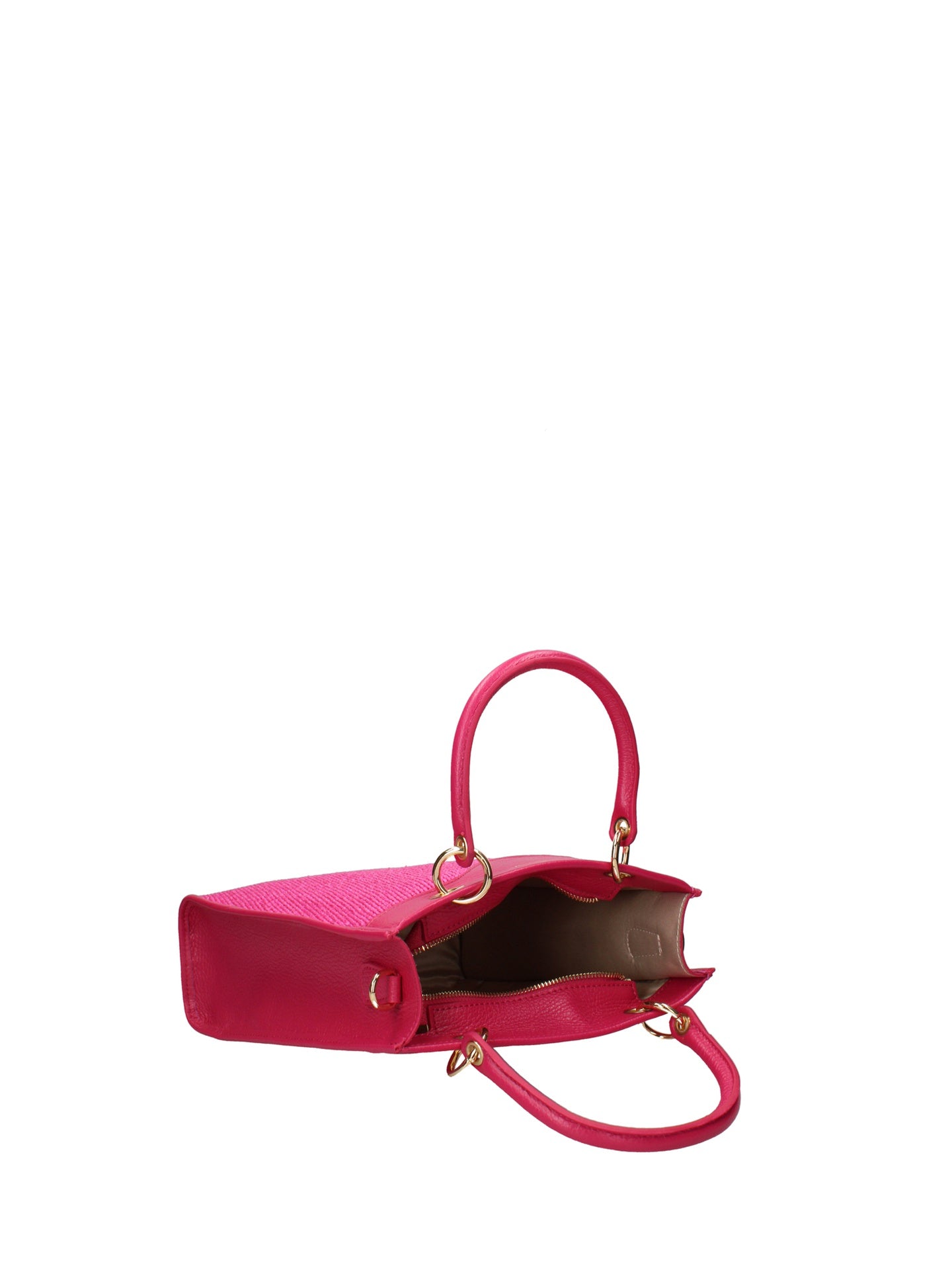 Borsa a Mano in Pelle Fucsia