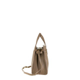 Bolso de mano de piel auténtica con diseño de mármol