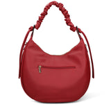 Sac bandoulière rouge en cuir végétalien