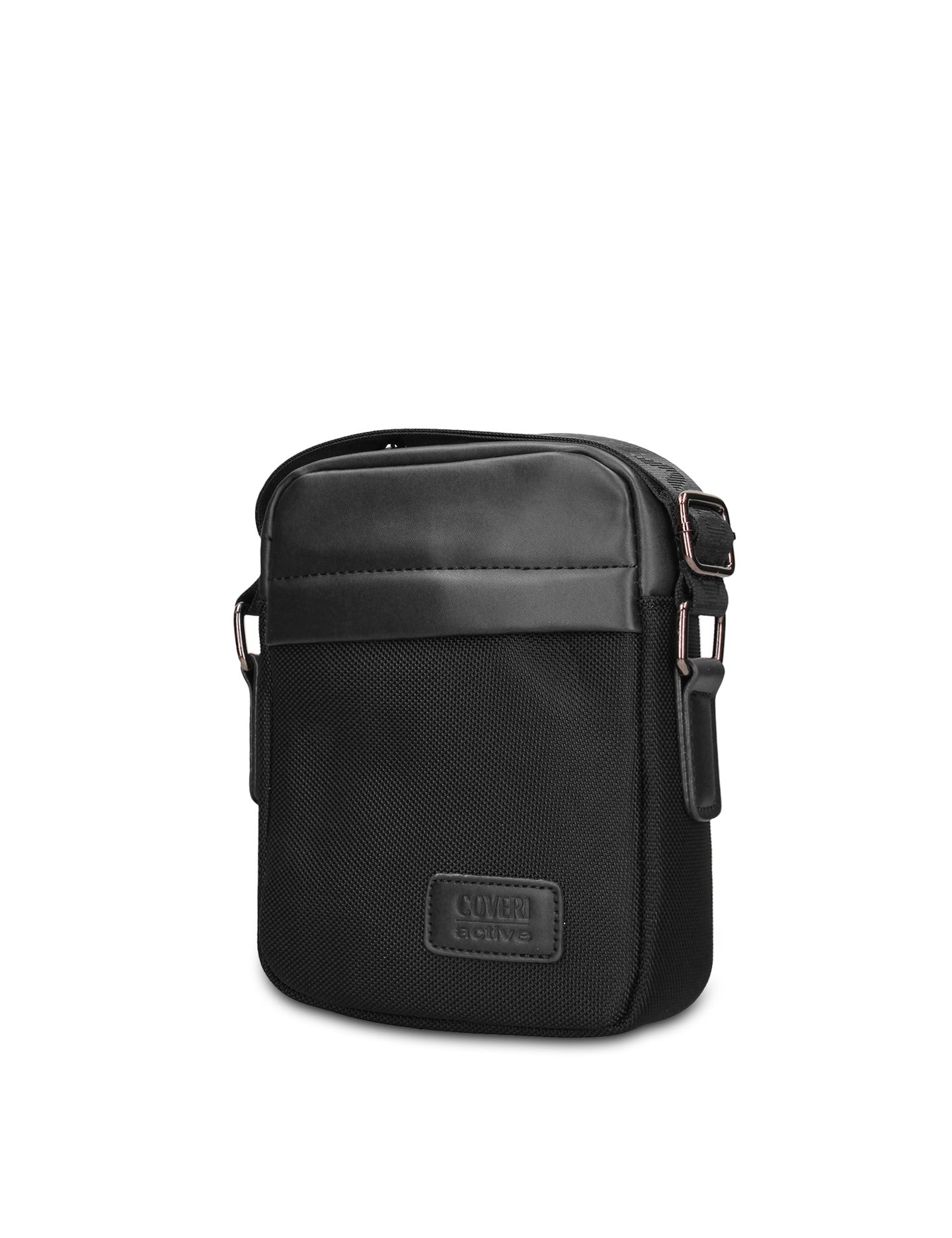 Borsa a Tracolla in 100% Pu Vegan Leather Nero