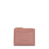 Portefeuille en cuir véritable rose poudré