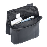 Borsa a Tracolla in Vera Pelle Nero