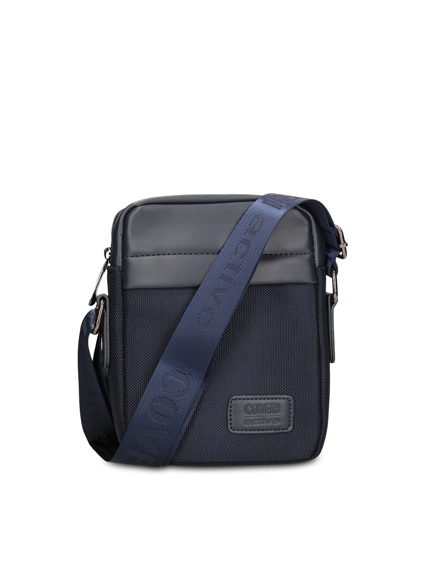 Borsa a Tracolla in 100% Pu Vegan Leather Blu