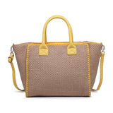 Bolso de hombro amarillo de poliéster