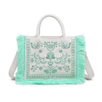 Borsa a Mano in Cotone Verde