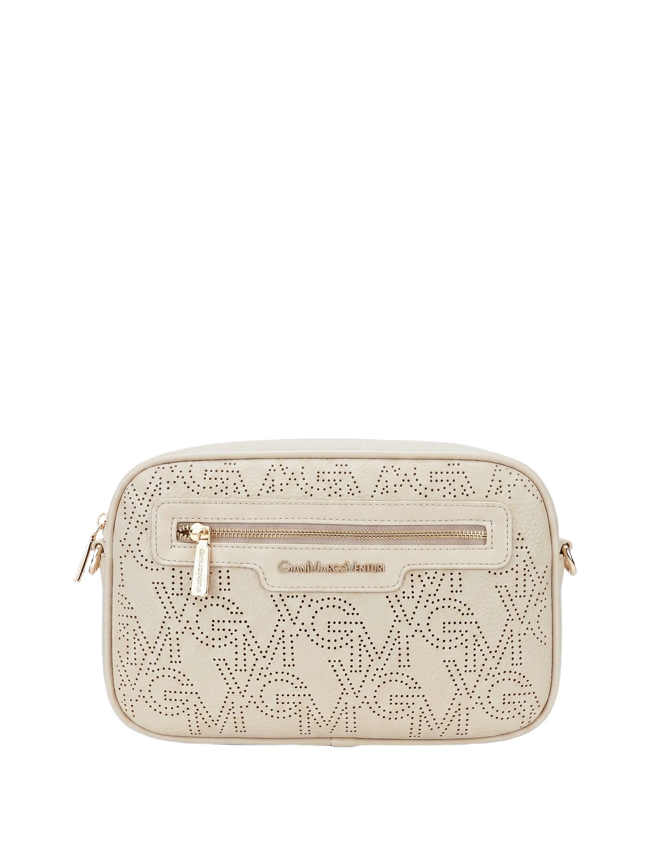 Borsa a tracolla in Pelle Vegana Beige GianMarco Venturi