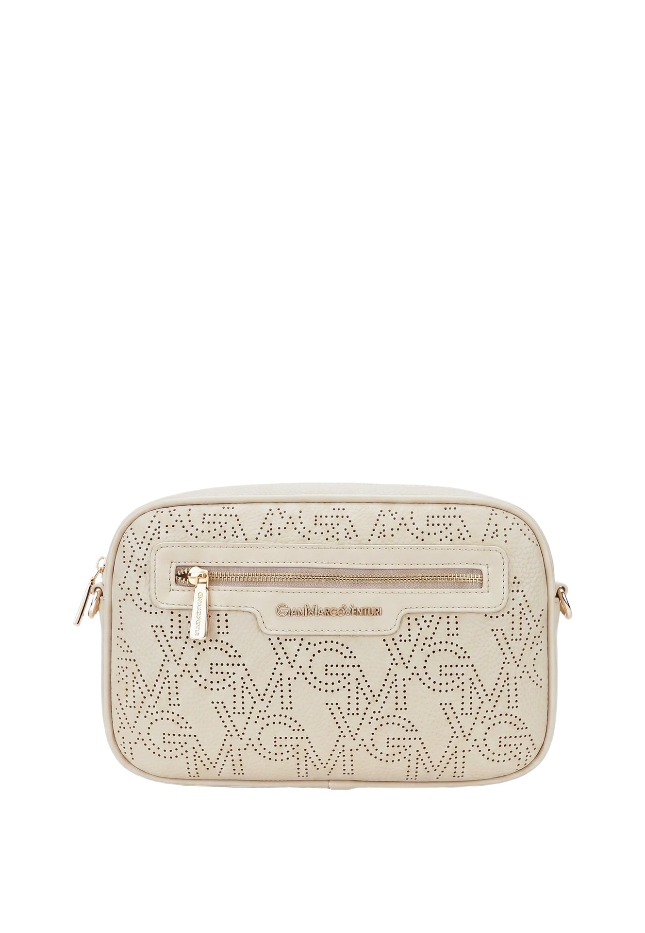 Borsa a tracolla in Pelle Vegana Beige GianMarco Venturi