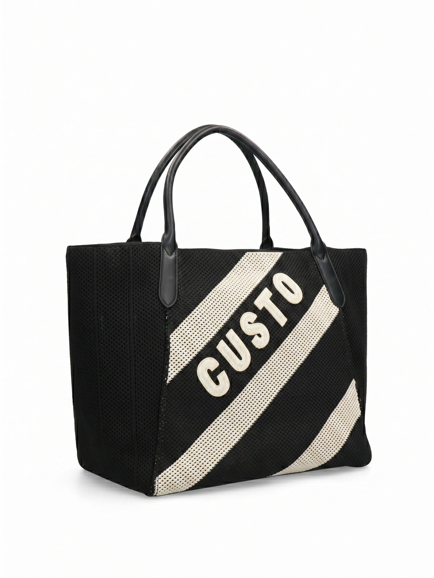 Borsa a Mano in Pelle Vegana Nero