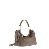 Borsa a Spalla in Vera Pelle Taupe