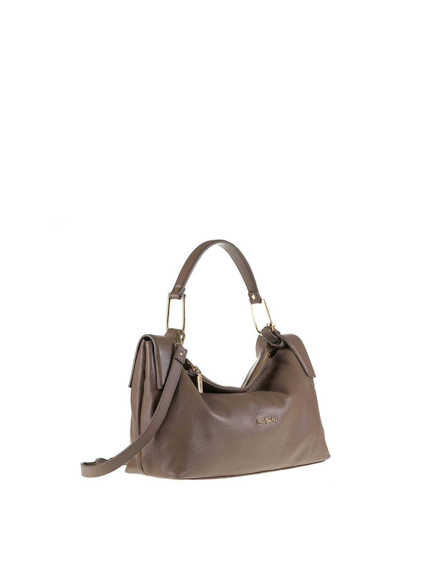 Borsa a Spalla in Vera Pelle Taupe