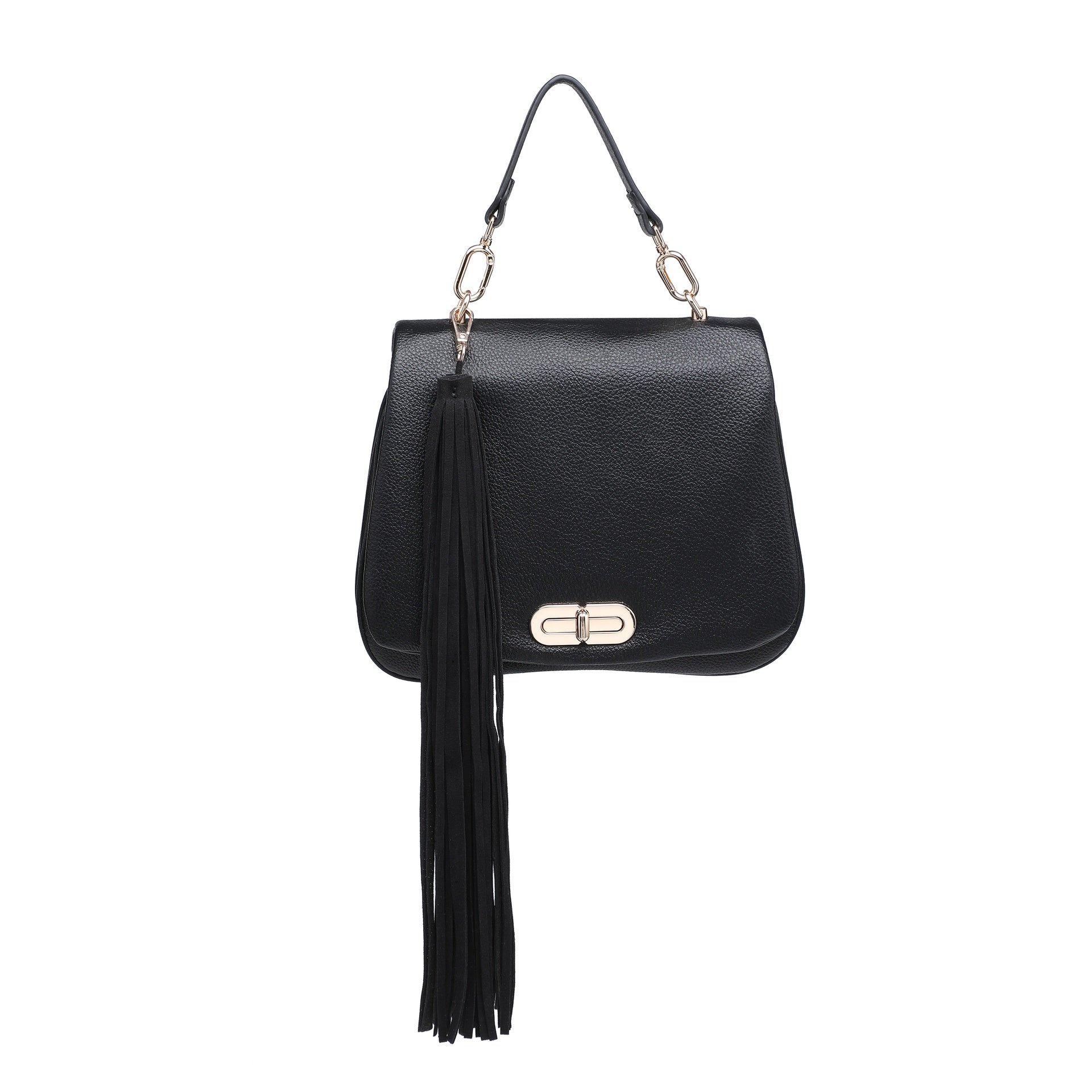 Borsa a Mano in Polyurethane Nero