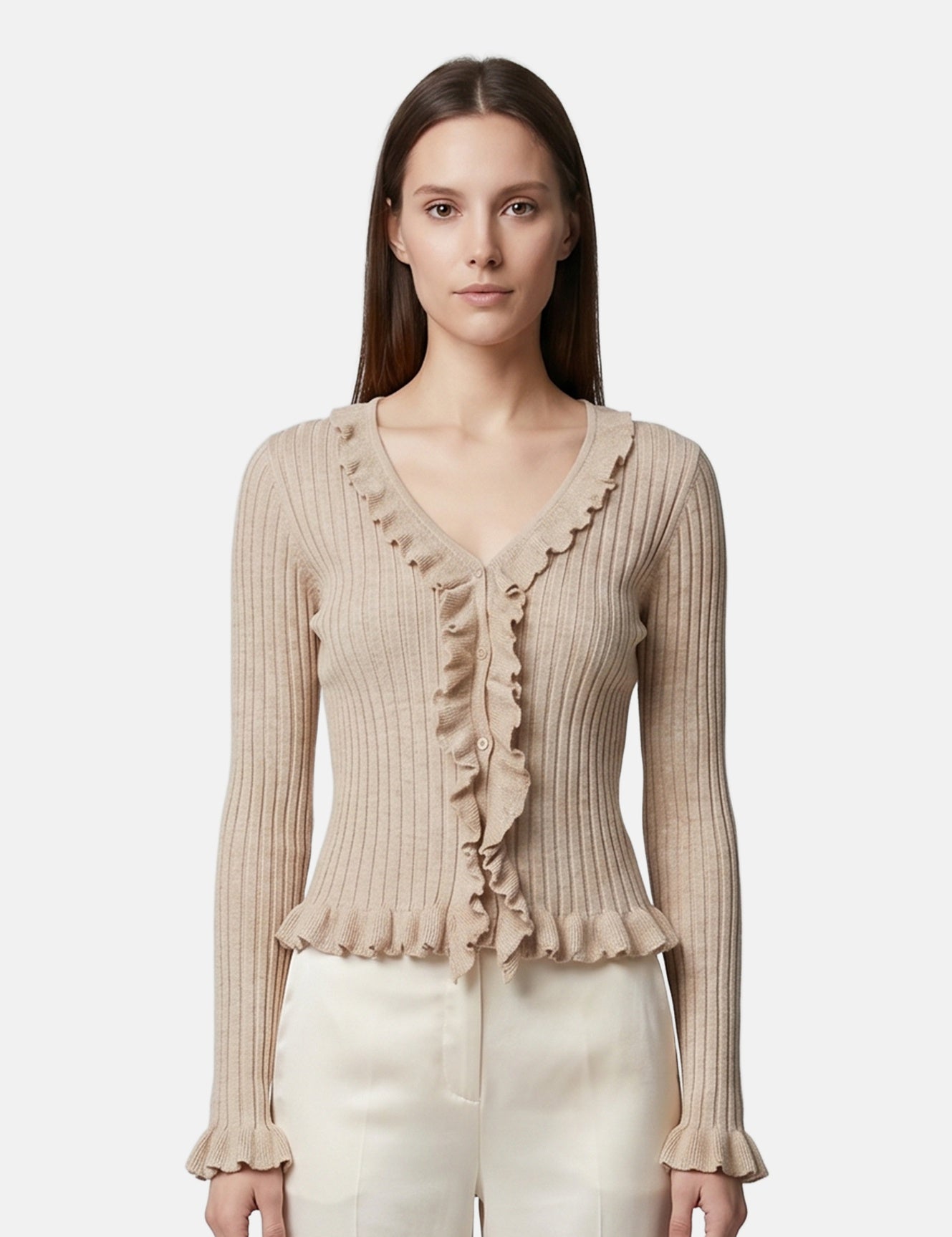 Vestito in Poliestere Beige Roberta Rossi