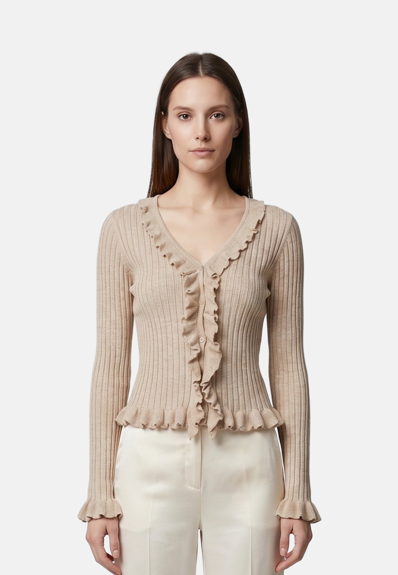 Vestito in Poliestere Beige Roberta Rossi