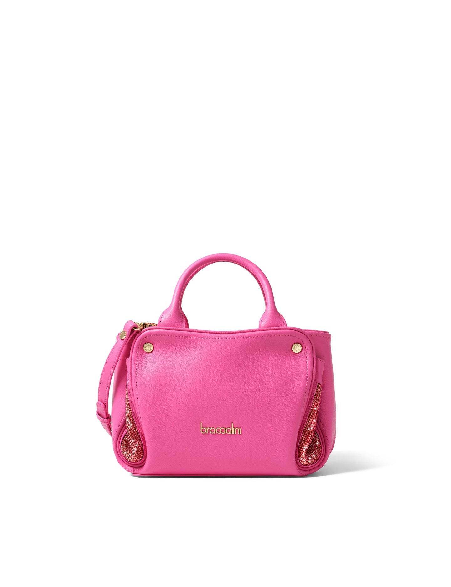 Borsa a Mano in Poliestere Fuxia Braccialini