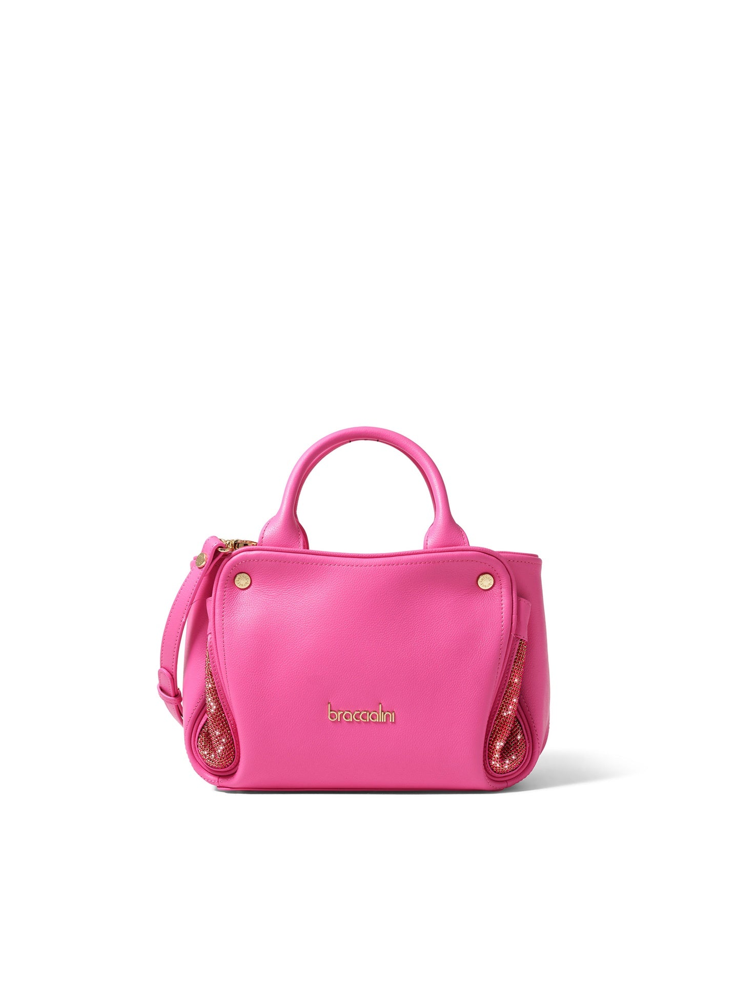 Borsa a Mano in Poliestere Fuxia Braccialini