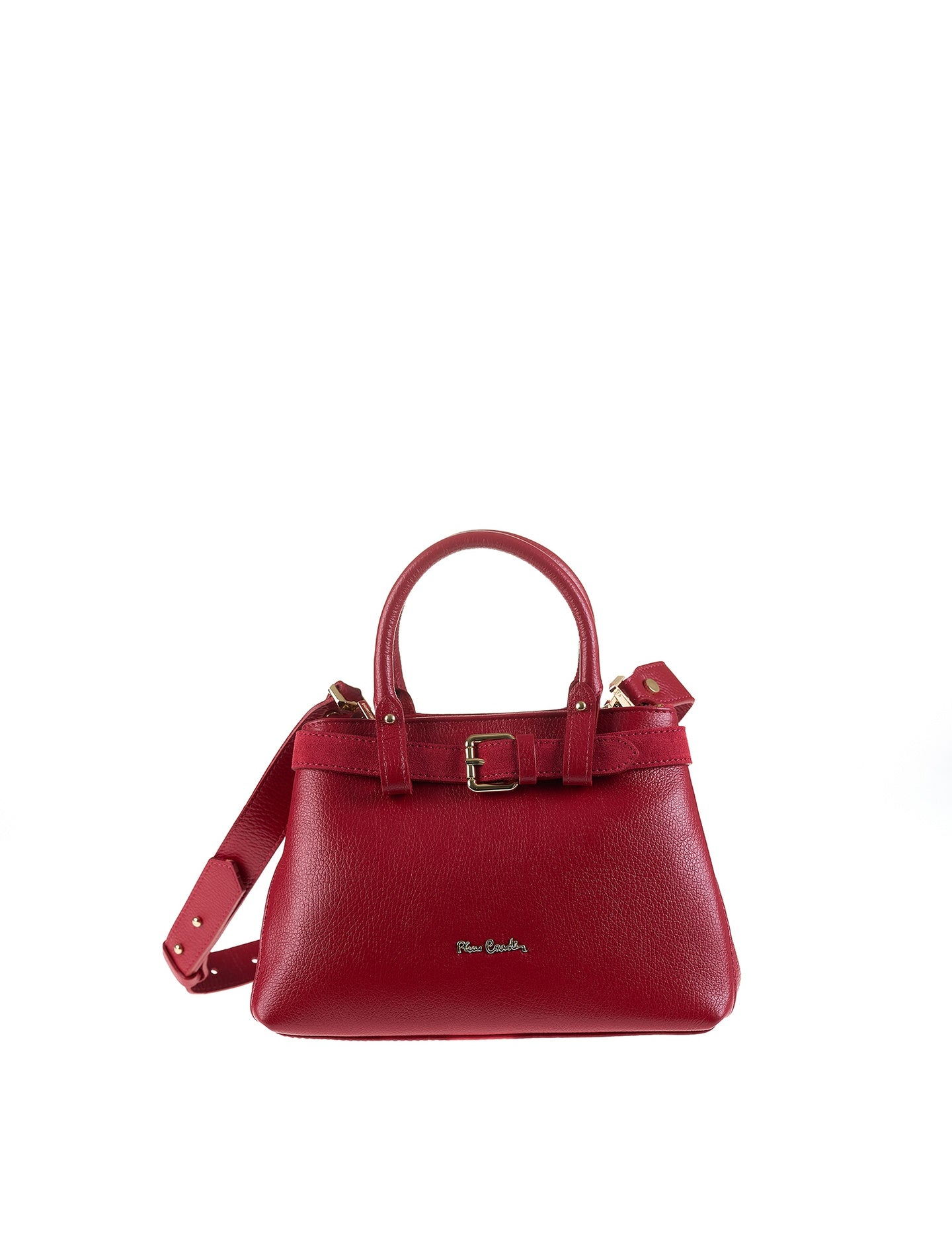 Borsa a Mano in Vera Pelle Rubino Pierre Cardin