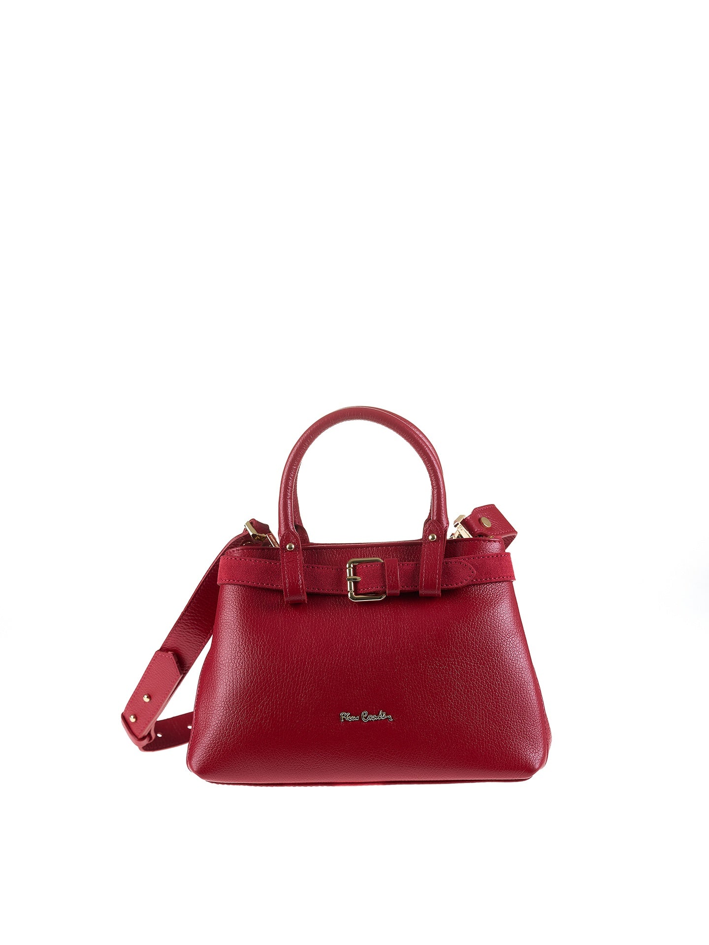 Borsa a Mano in Vera Pelle Rubino Pierre Cardin