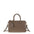 Borsa a Bauletto in Vera Pelle Taupe Pierre Cardin