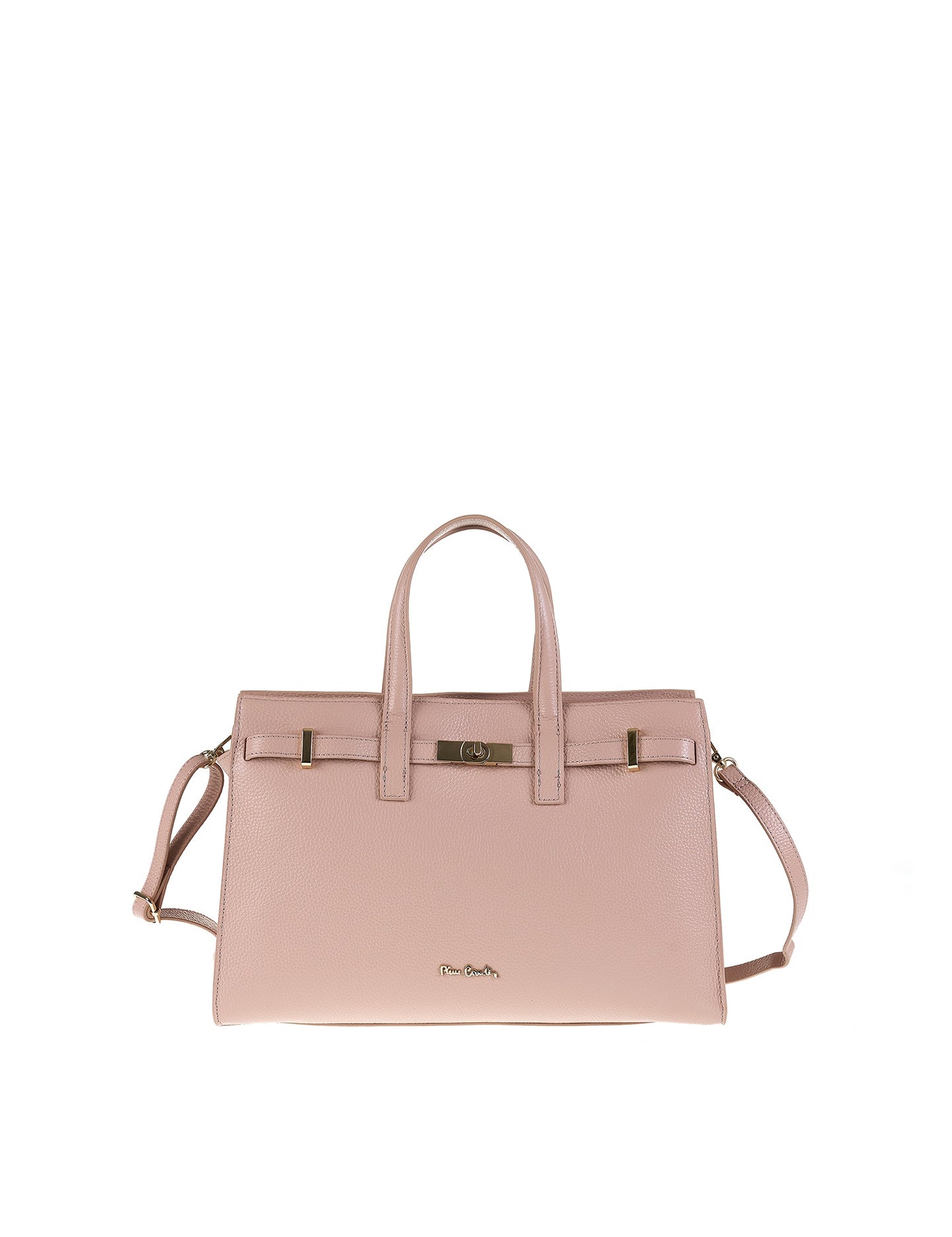 Borsa a Mano in Vera Pelle Rosa Antico Pierre Cardin
