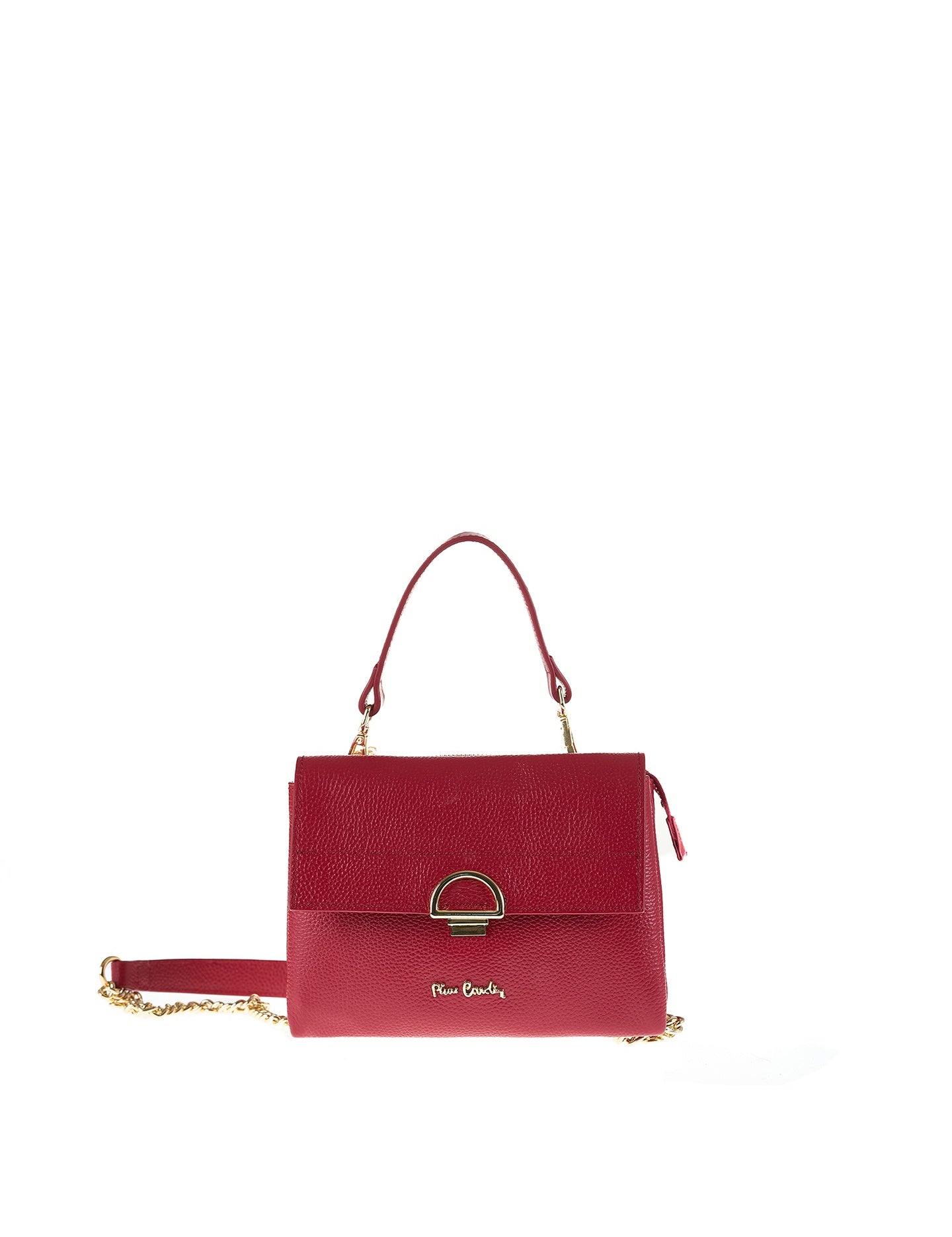 Borsa a Spalla in Vera Pelle Rubino Pierre Cardin