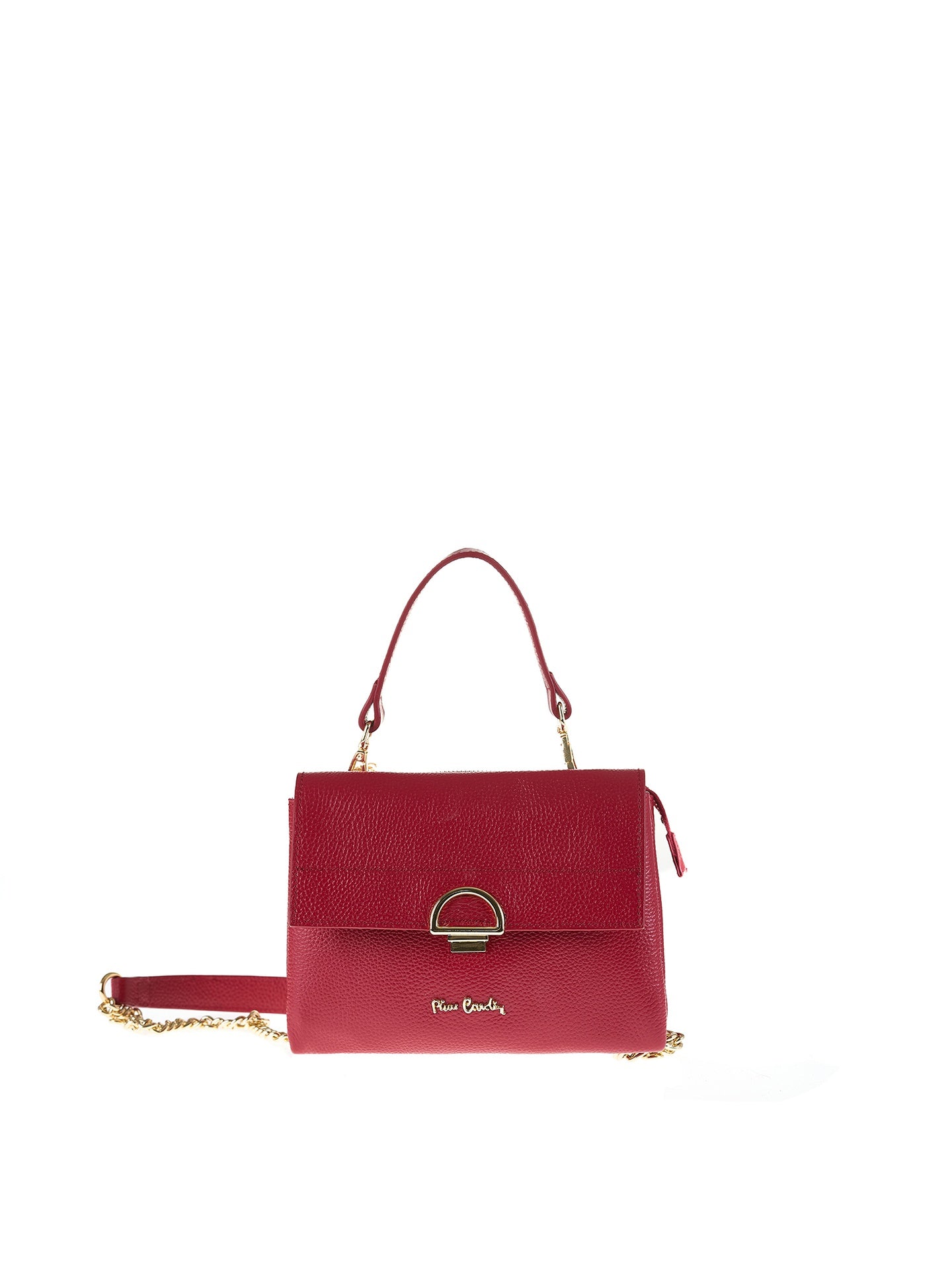 Borsa a Spalla in Vera Pelle Rubino Pierre Cardin
