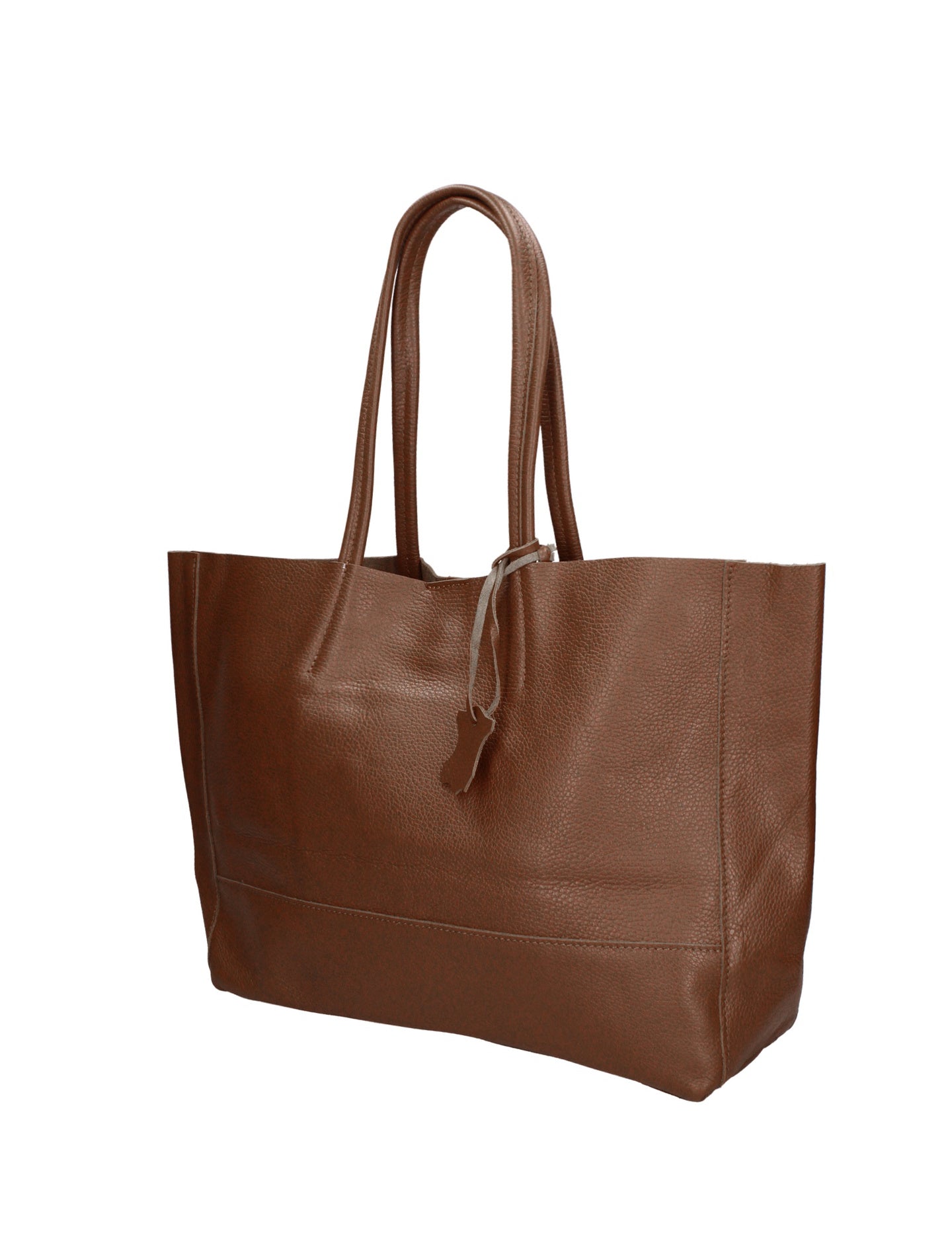 Borsa a Mano in 100% Cow Leather Bruciato