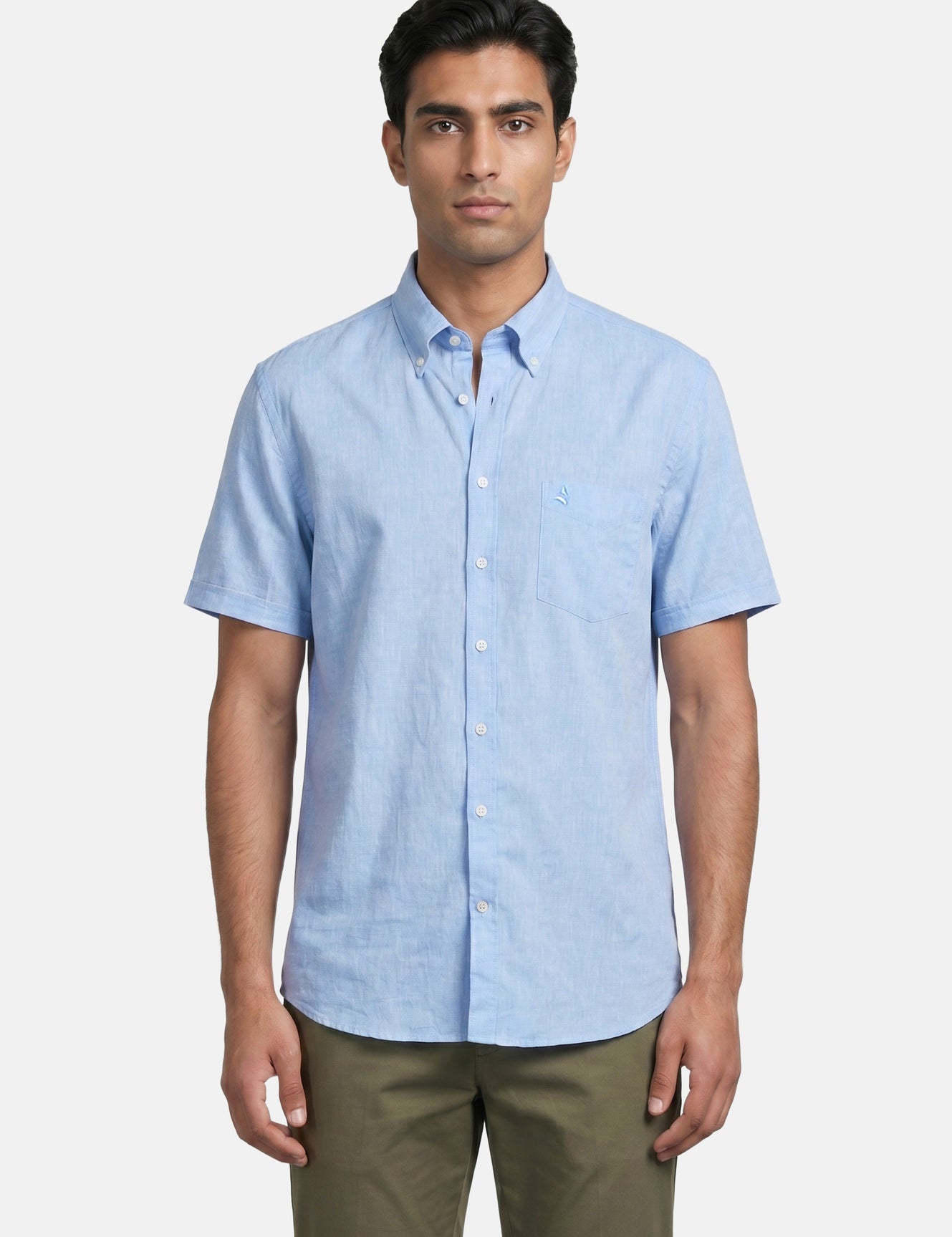 Camicia in Fibra Naturale Cielo Scuro Navigare