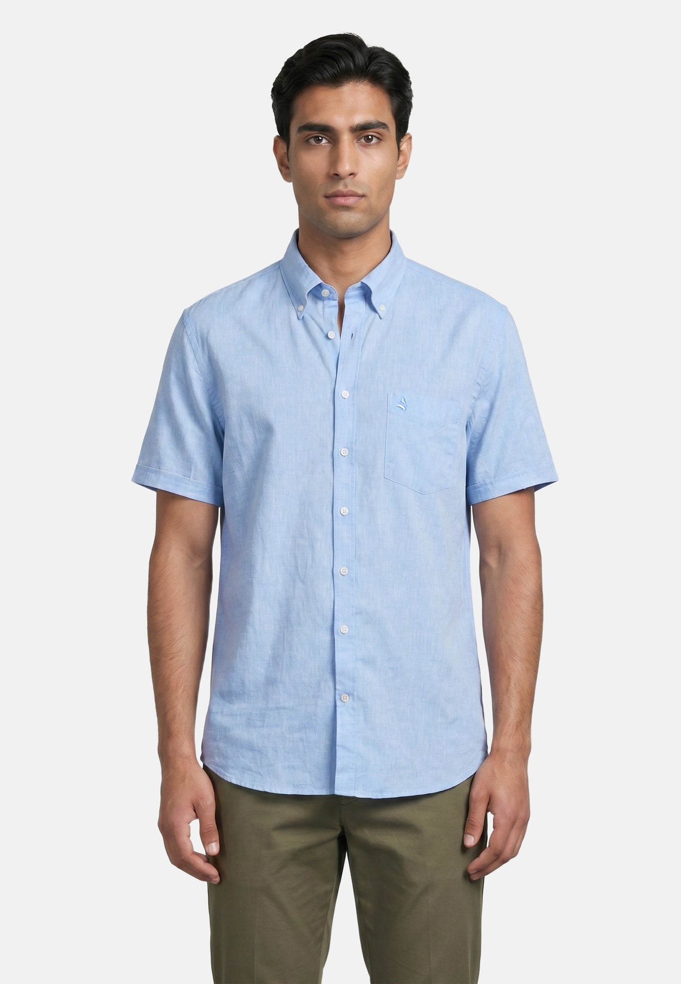 Camicia in Fibra Naturale Cielo Scuro Navigare