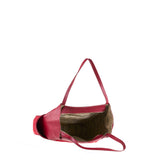 Borsa a Spalla in Vera Pelle Rubino
