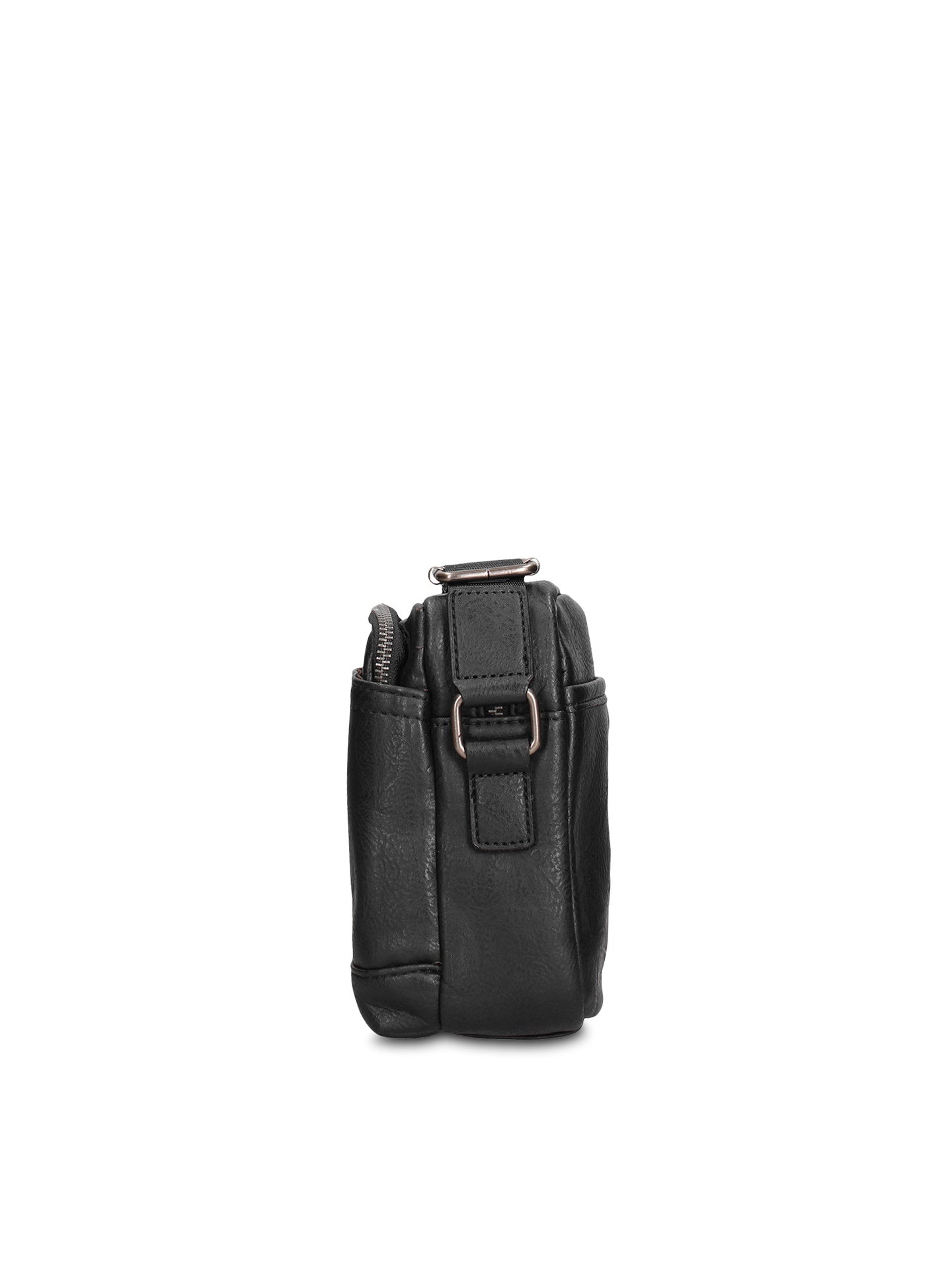 Borsa a Tracolla in 100% Pu Vegan Leather Nero