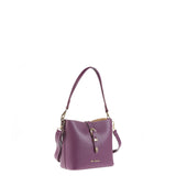 Borsa a Spalla in Vera Pelle Viola