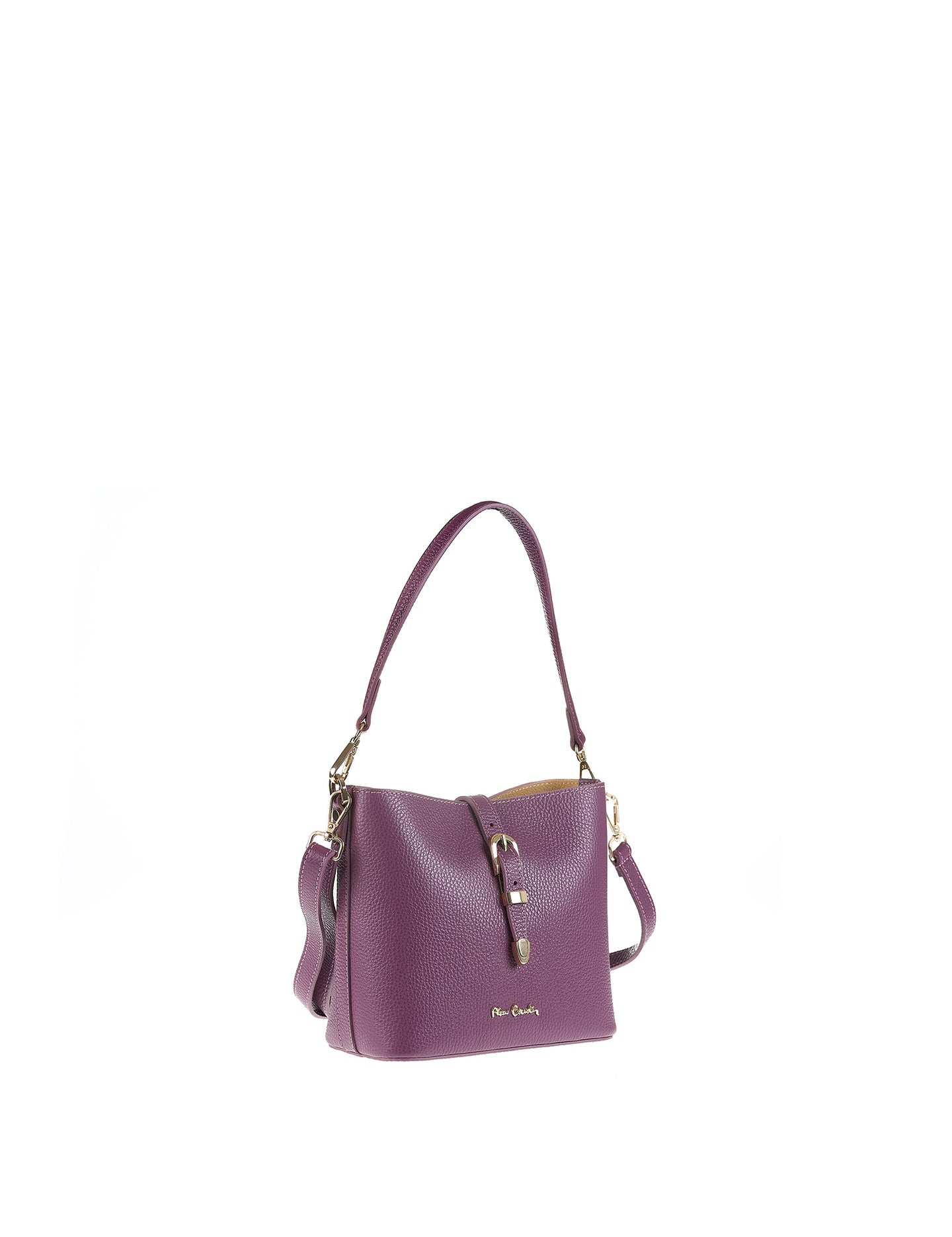 Borsa a Spalla in Vera Pelle Viola