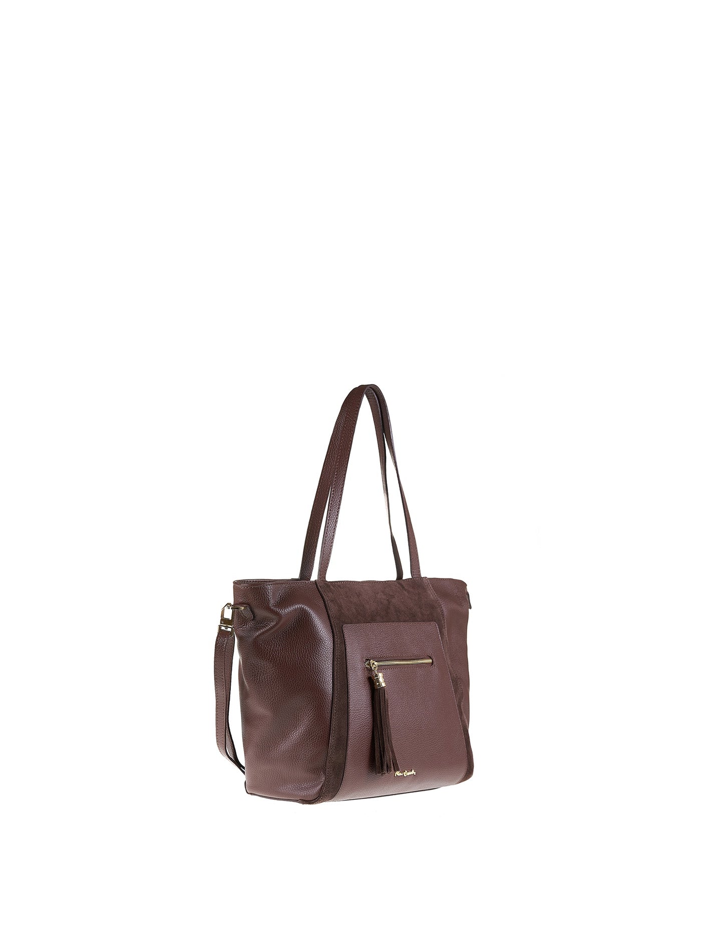 Borsa a Mano in Vera Pelle Cioccolato