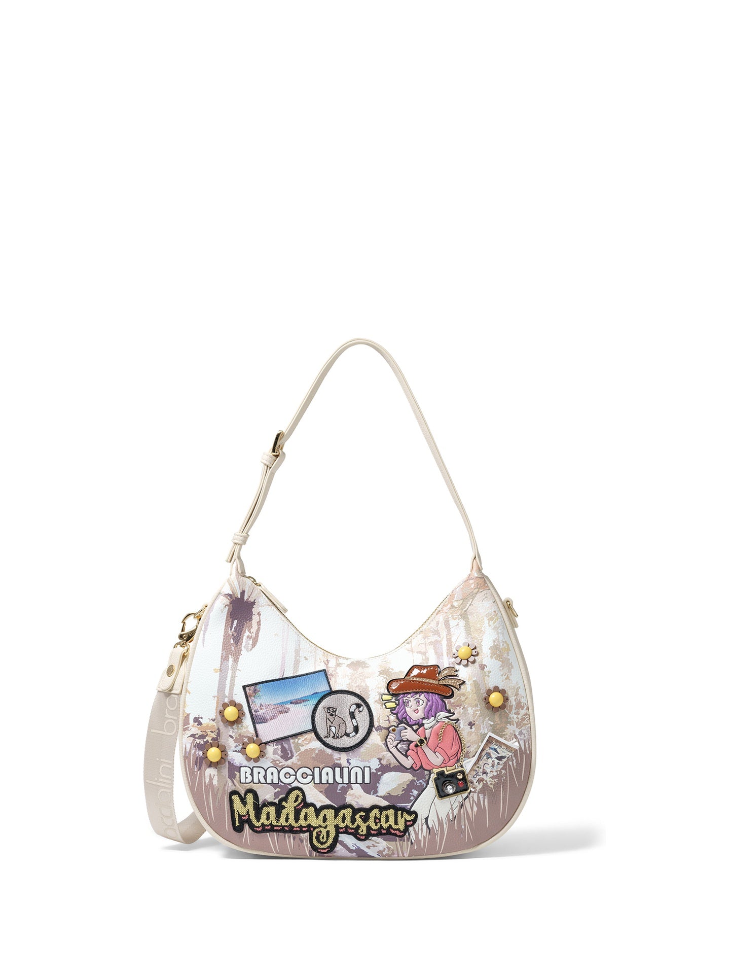 Borsa a Spalla in Poliestere Multicolore Braccialini