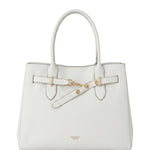 Borsa a mano in Pelle Vegana Off-White GianMarco Venturi