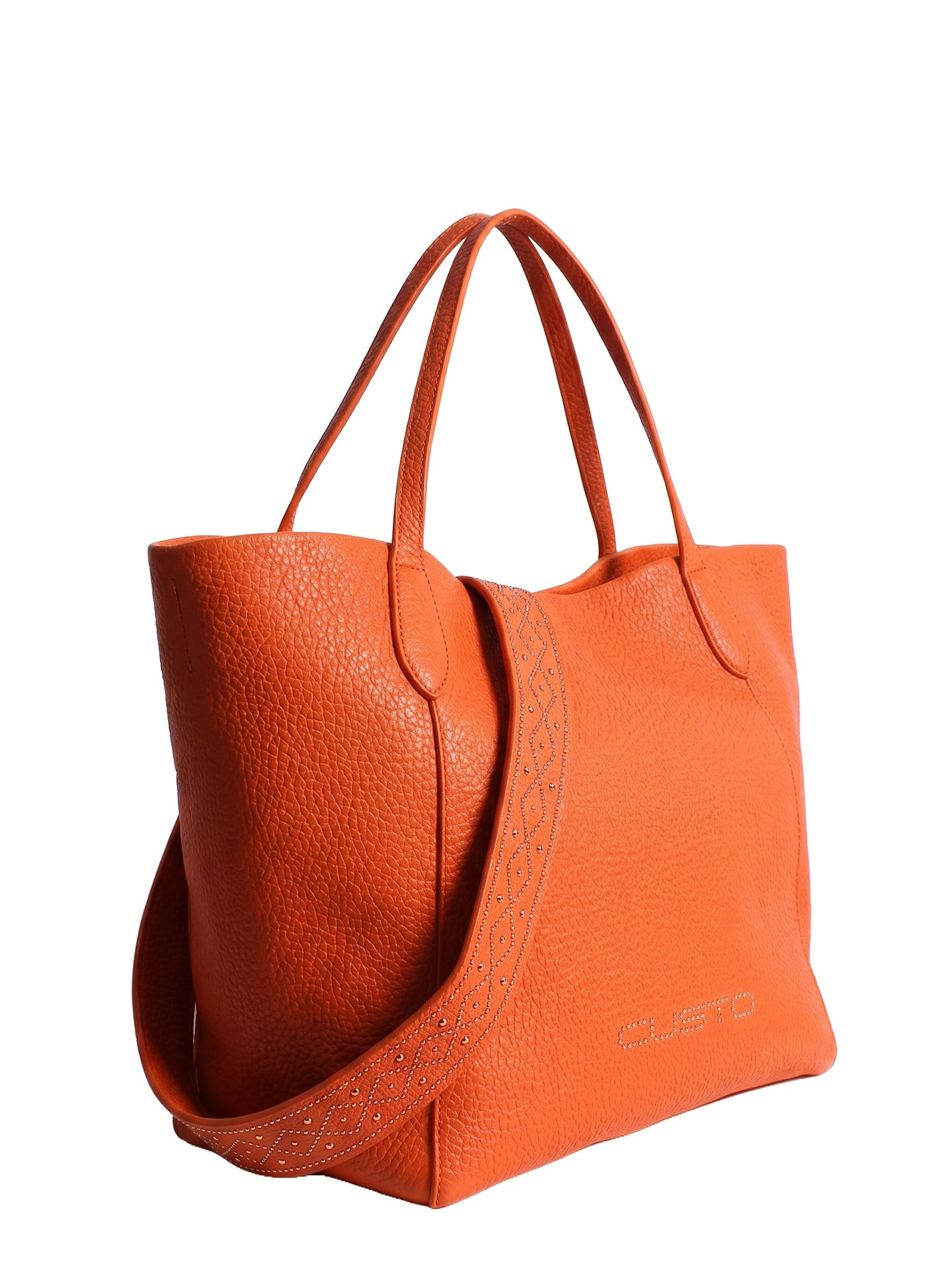 Borsa a Tracolla in Pelle Vegana Arancione