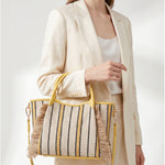 Borsa Shopper in Cotone Giallo