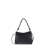 Borsa a Spalla in Vera Pelle Nero Pierre Cardin