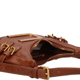 Borsa a spalla CUSTO - Marrone scuro