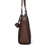 Borsa a Mano in Pelle Vegana Taupe