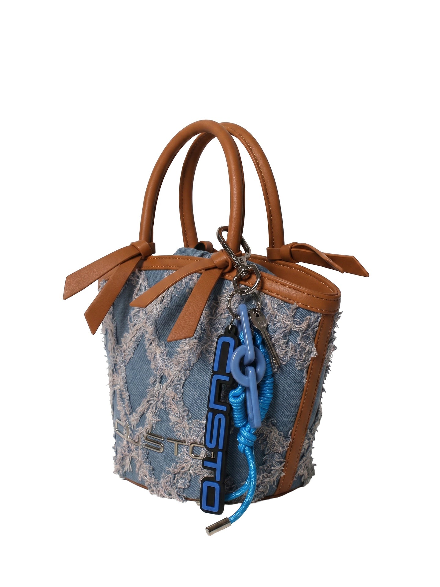 Borsa a Mano in Pelle Vegana Blu