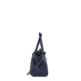 Borsa a Mano in Vera Pelle Navy