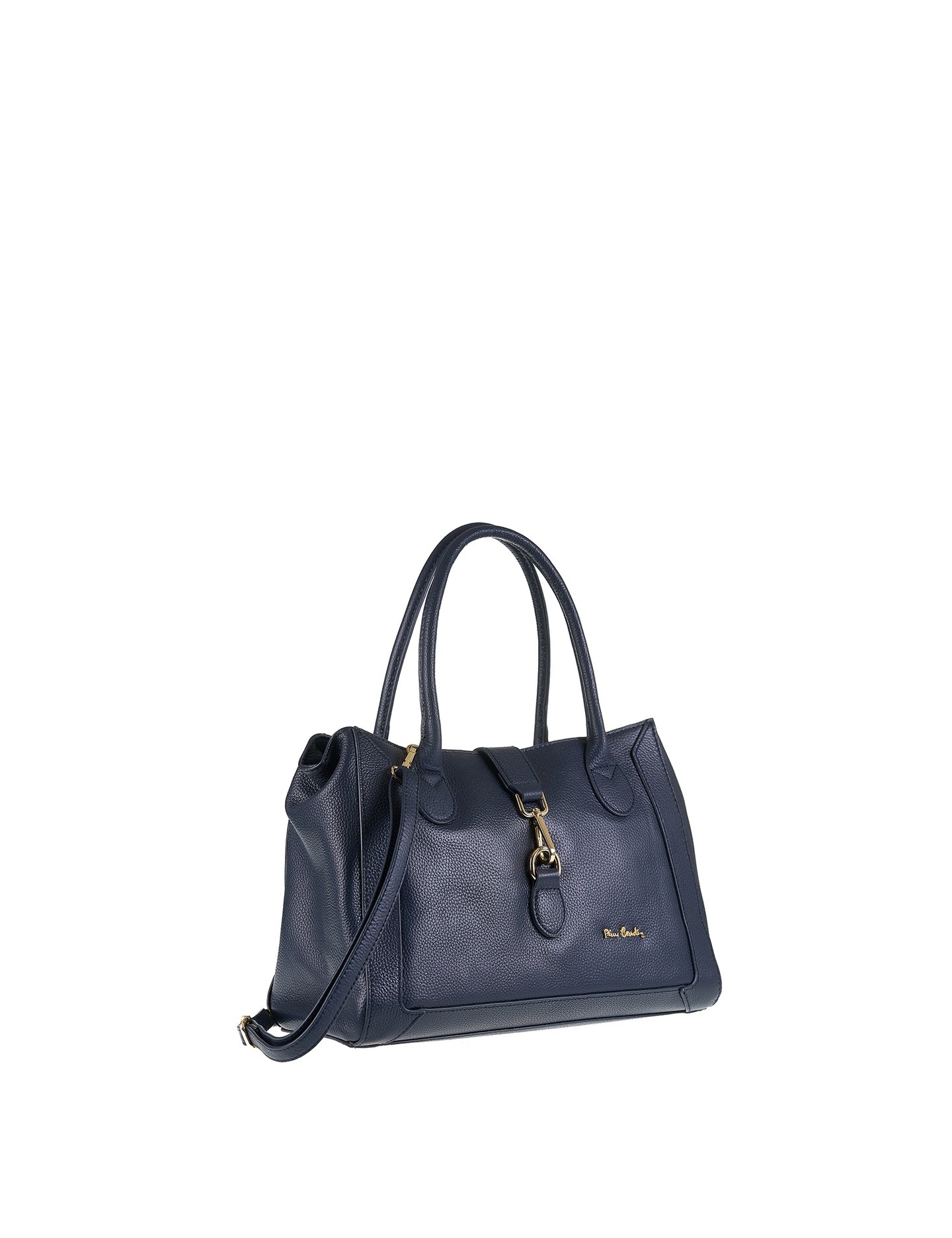 Borsa a Mano in Vera Pelle Navy
