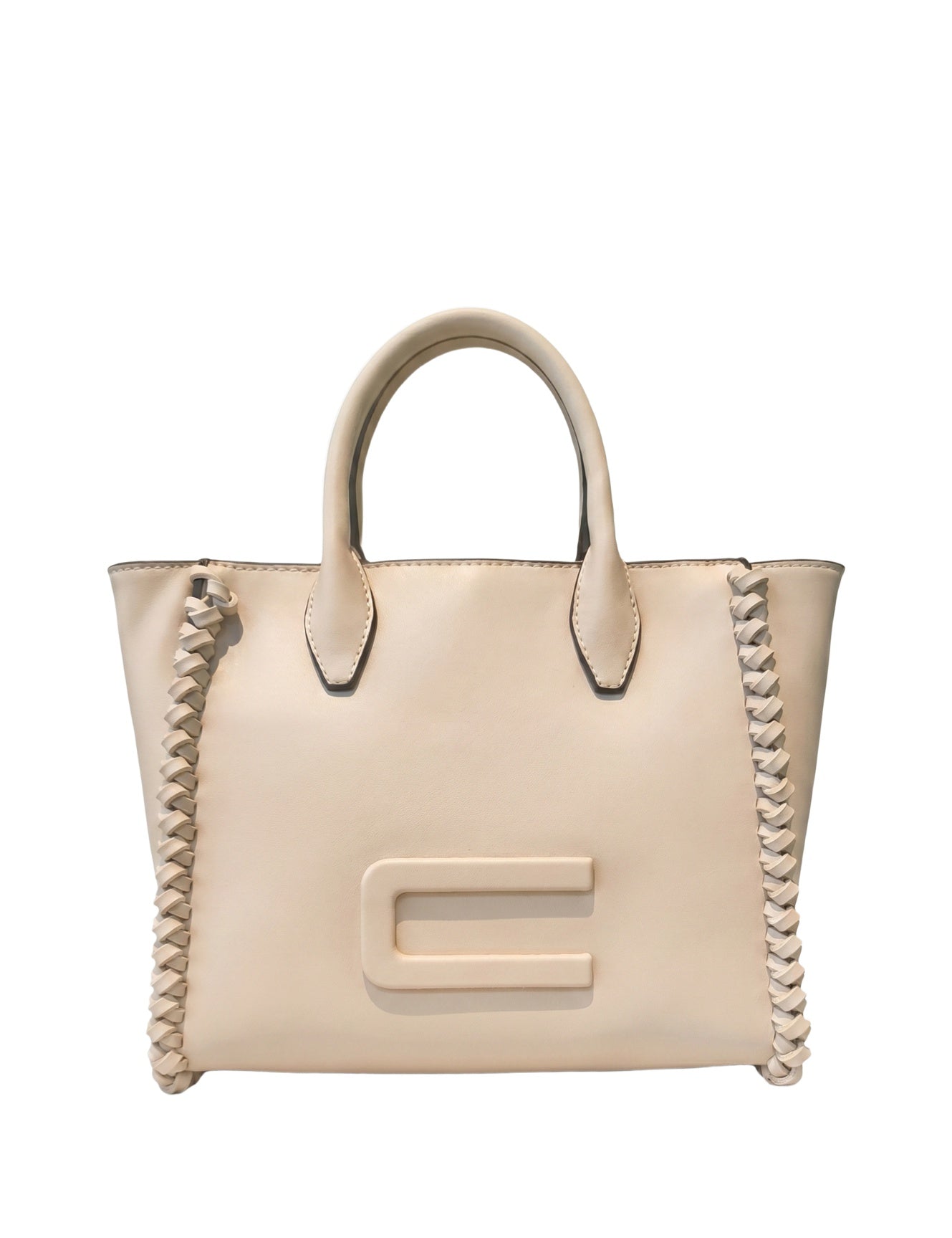 Borsa a mano in Pelle Vegana Off-White CUSTO BARCELONA